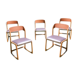 Lot de 5 chaises Baumann traîneau