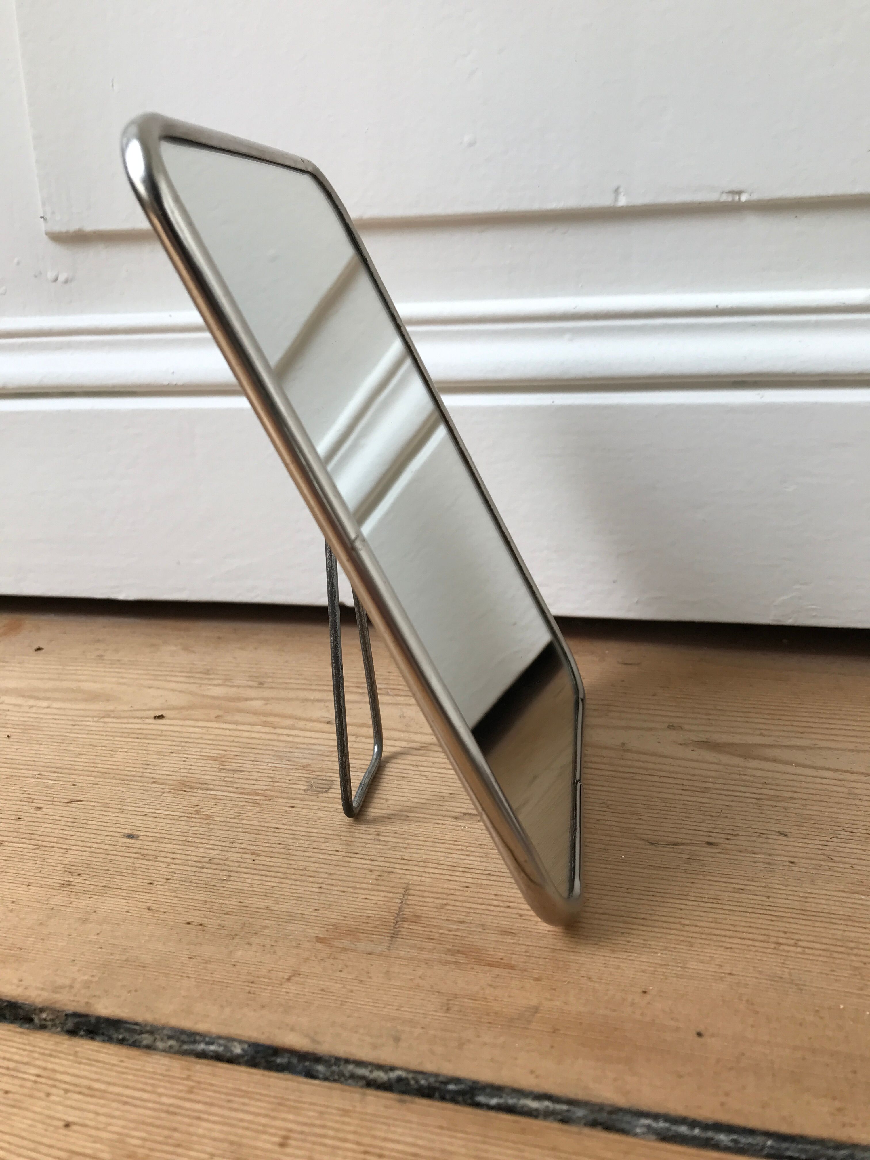 Miroir de barbier à poser ou à accrocher années 50-60 13x18cm