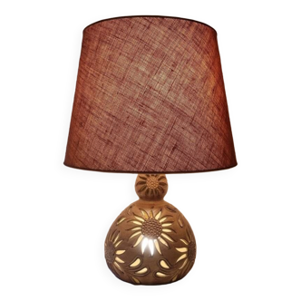 Lampe en grès signée Fonck et Matéo