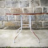 Old garden pedestal table