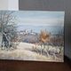 Watercolor signed Bettina Von Arnim view of Concots ,Lot, Occitanie