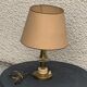 Table lamp in gilded metal, bakelite and antique plexiglass