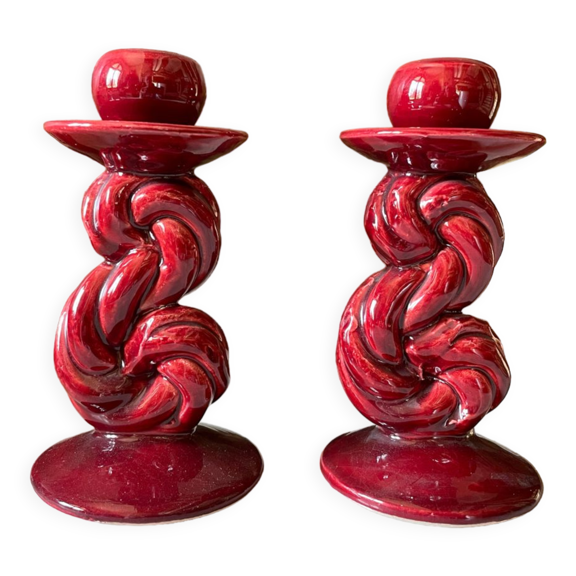 Ceramic candlesticks 1950