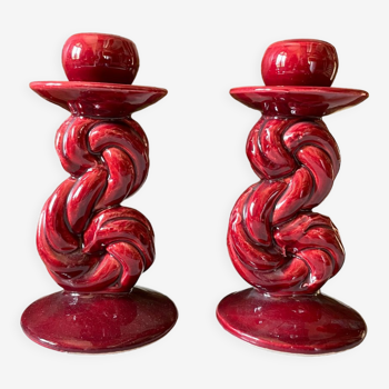 Ceramic candlesticks 1950