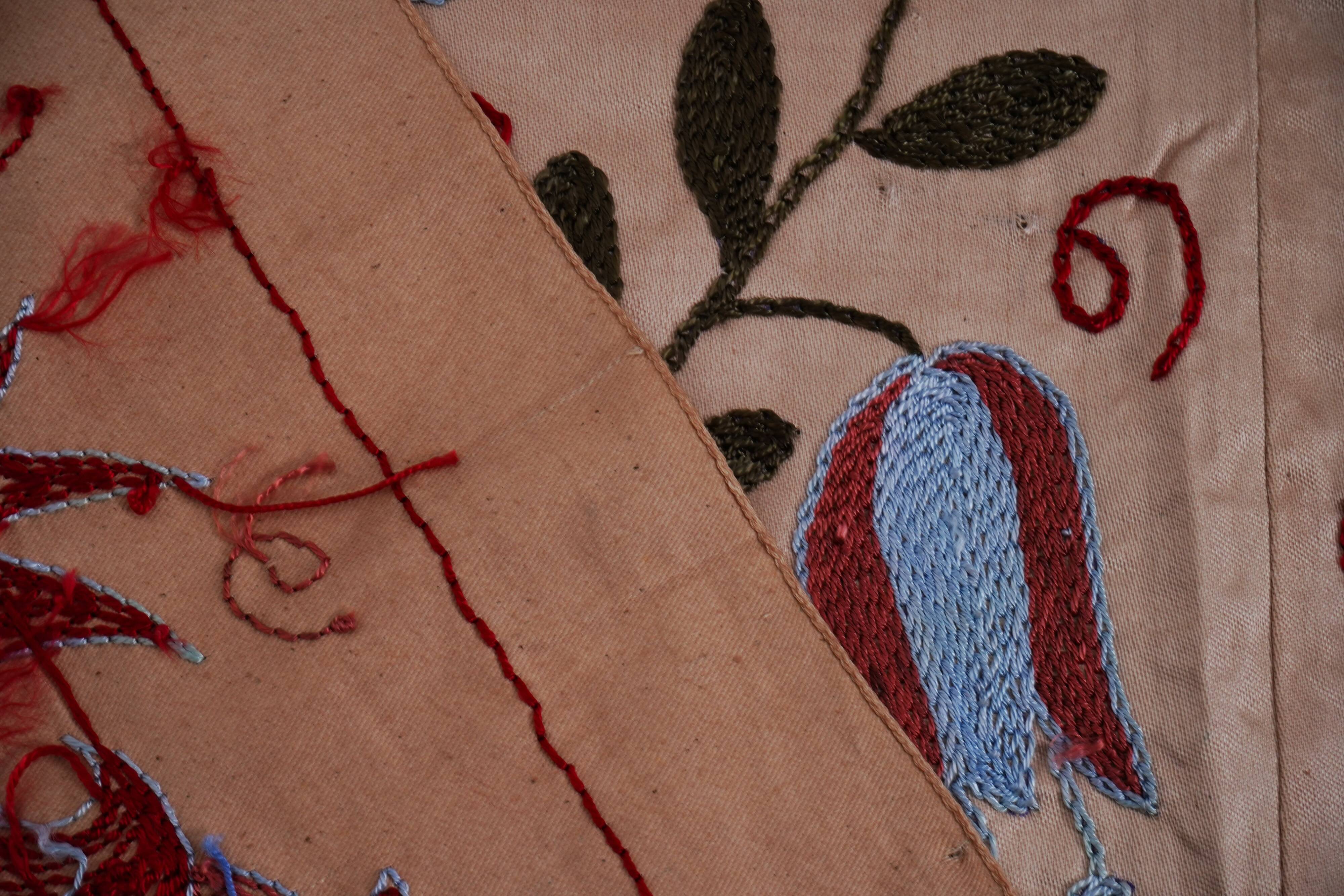 Hand-knotted rug, vintage Turkish rug 107x190 cm