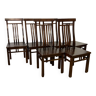 Série de 6 chaises en bois