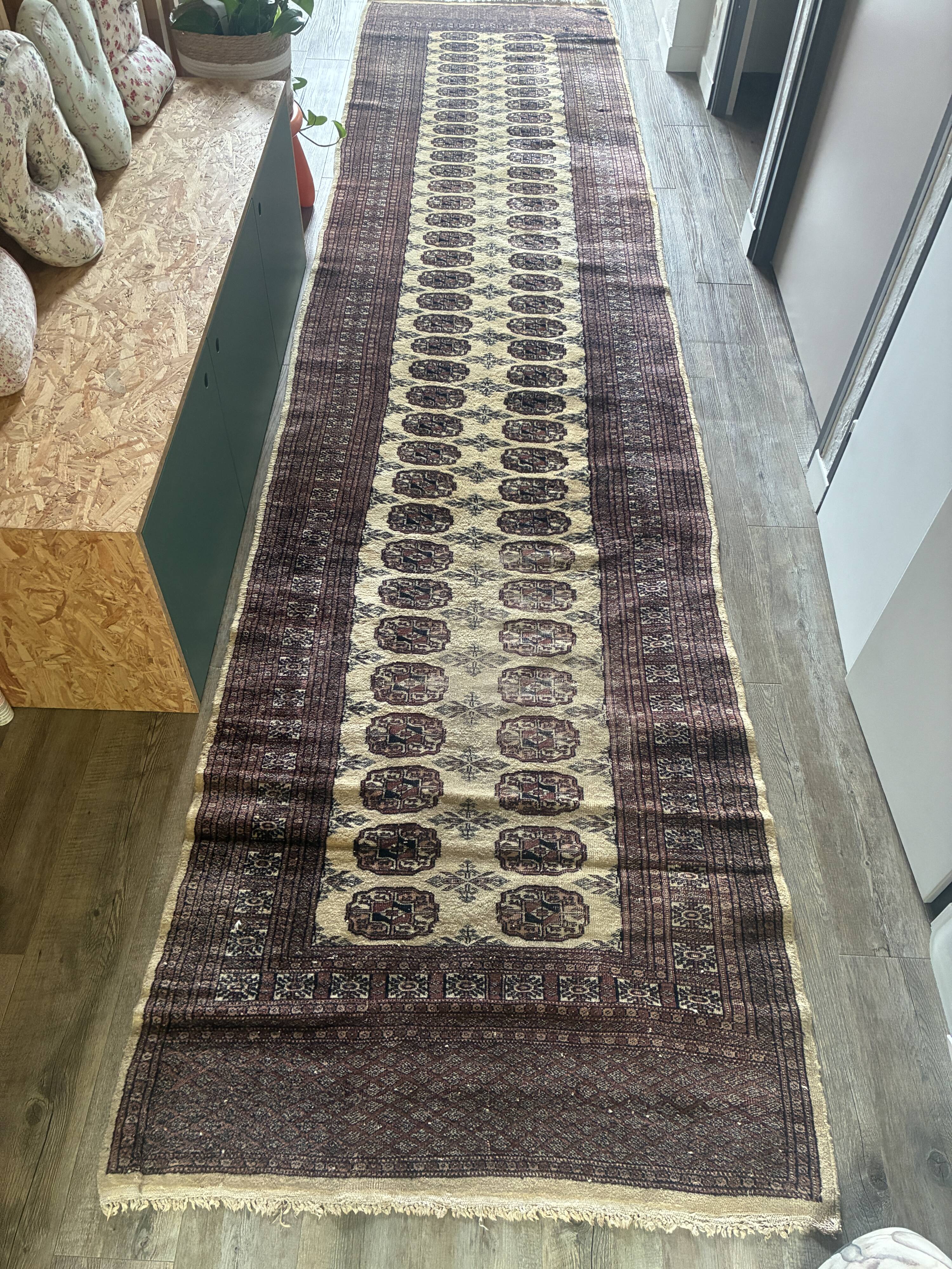 Pakistan Bokhara wool runner rug