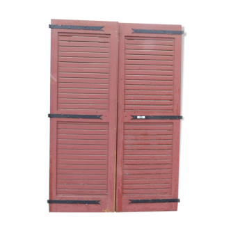 Wooden louvers 2 swings l 150 x H 218 cm