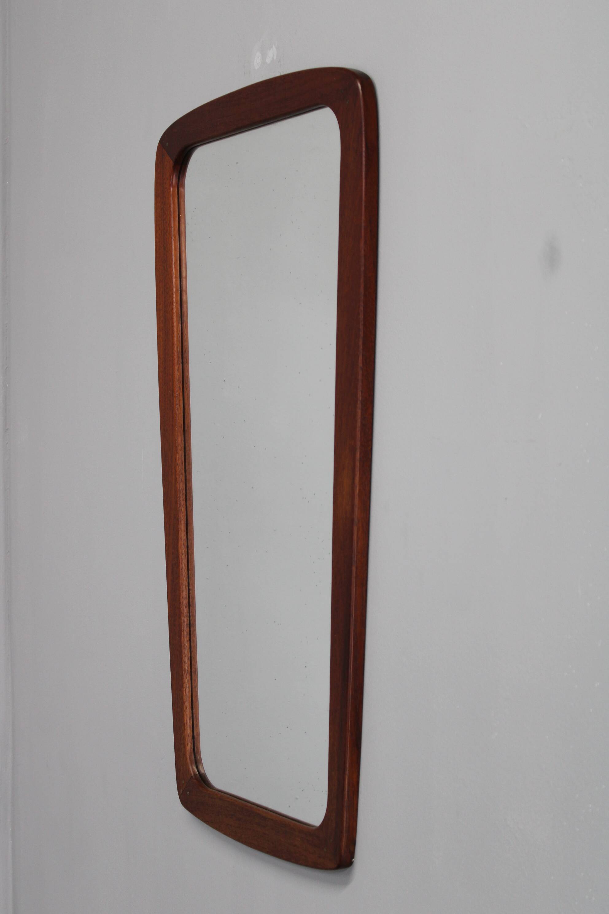 1960s Danish solid teak mirror by Johansens Spejle Kobenhavn