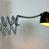 Grey Industrial Scissor Wall Lamp from Elektroinstala, 1960s