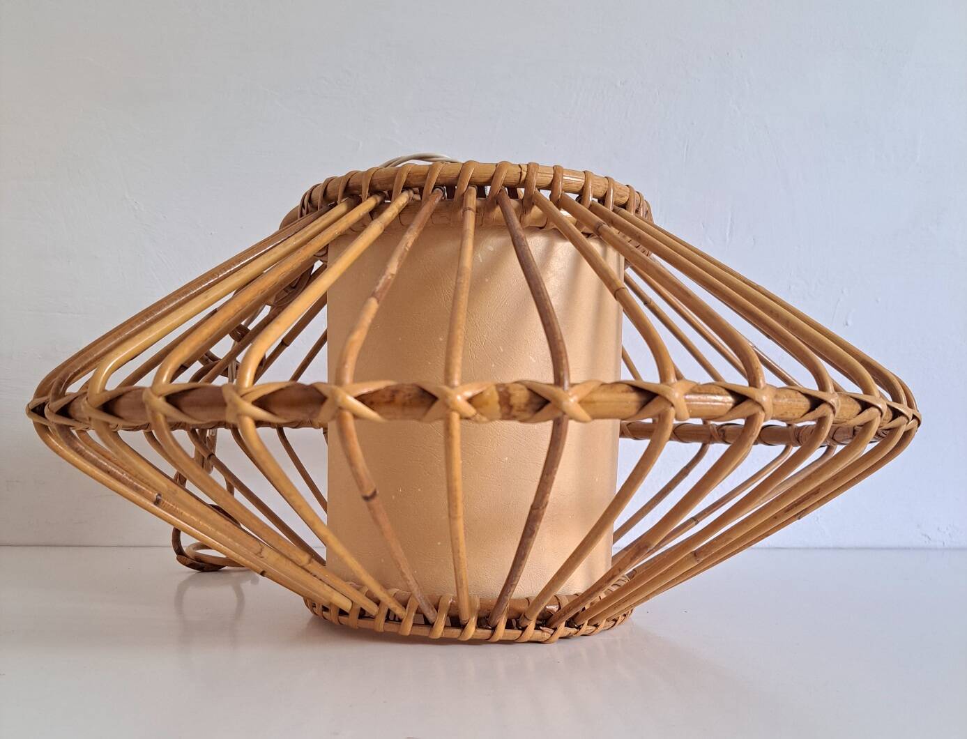 Vintage bamboo pendant light