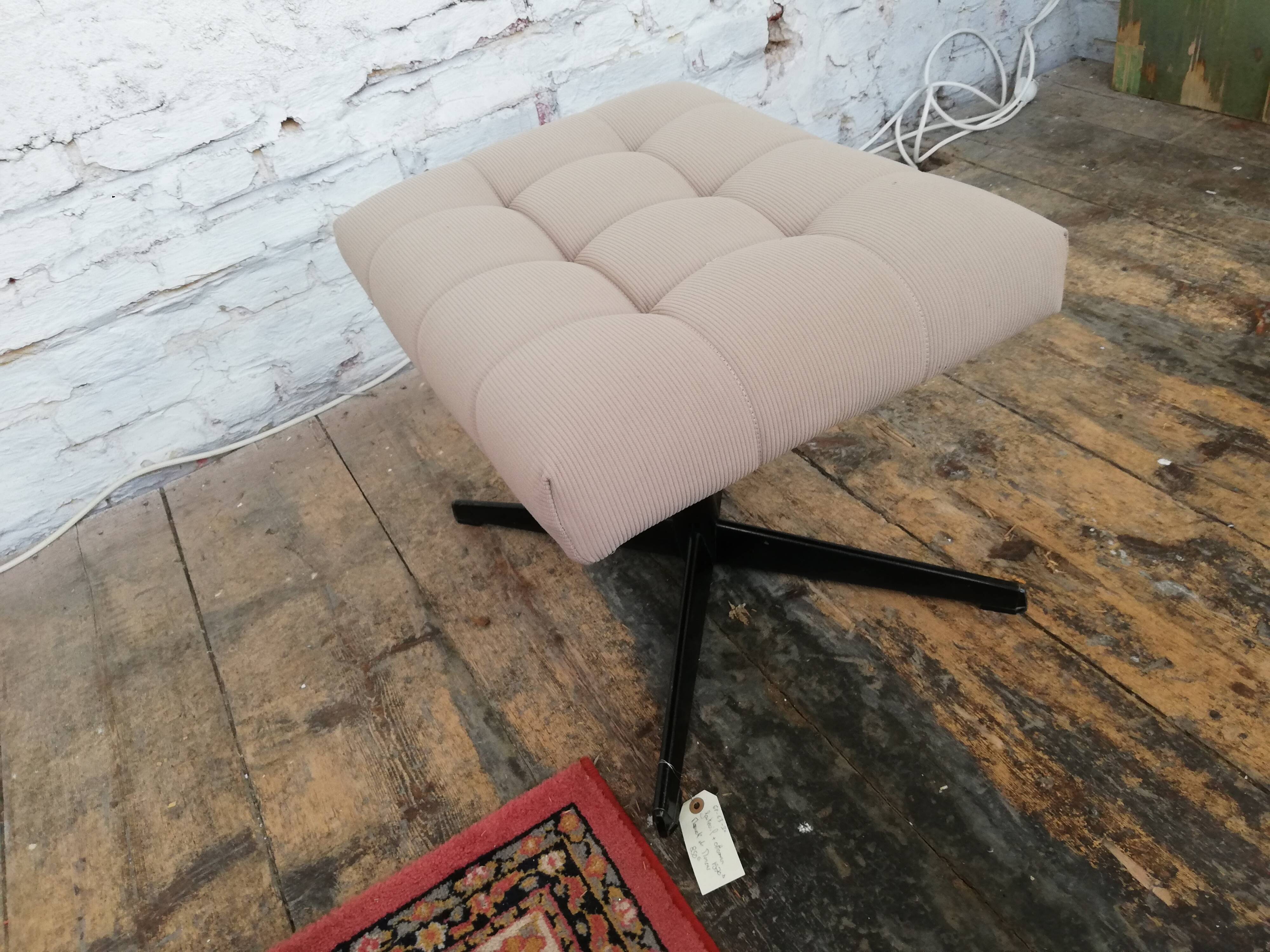 Armchair with Czech footrest, 1960, Munzar and Moravian