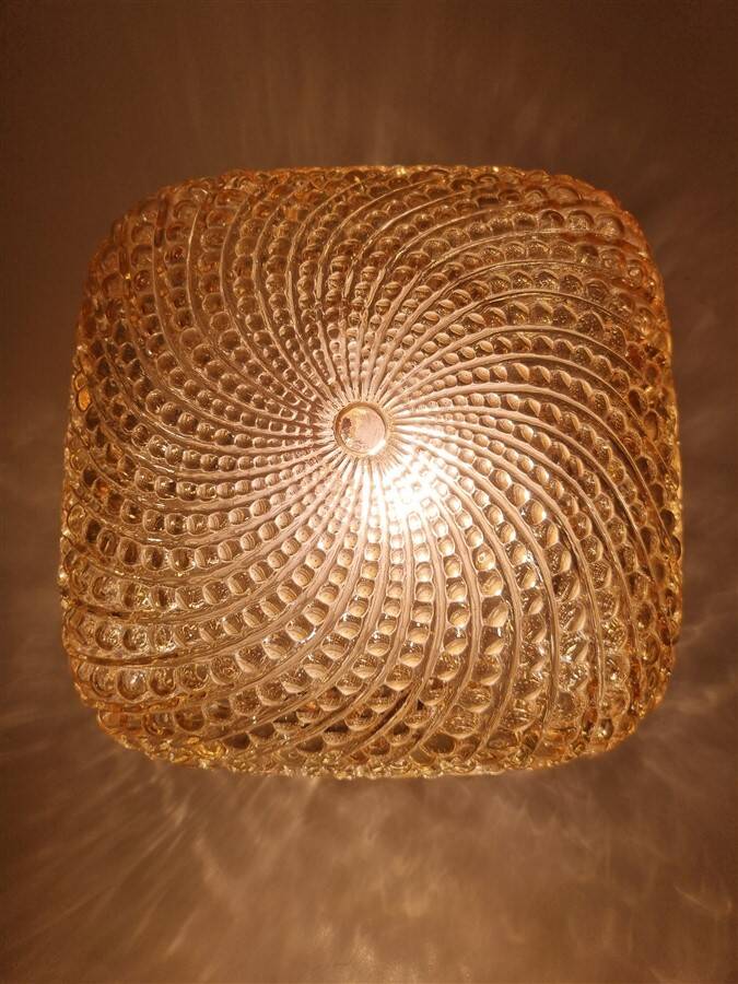 Iridescent glass ceiling light