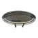 Large oval silver-plated metal serving platter with gadrooned edge – hallmarked