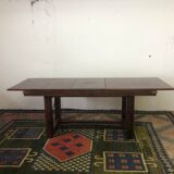 Mahogany table with brass angles