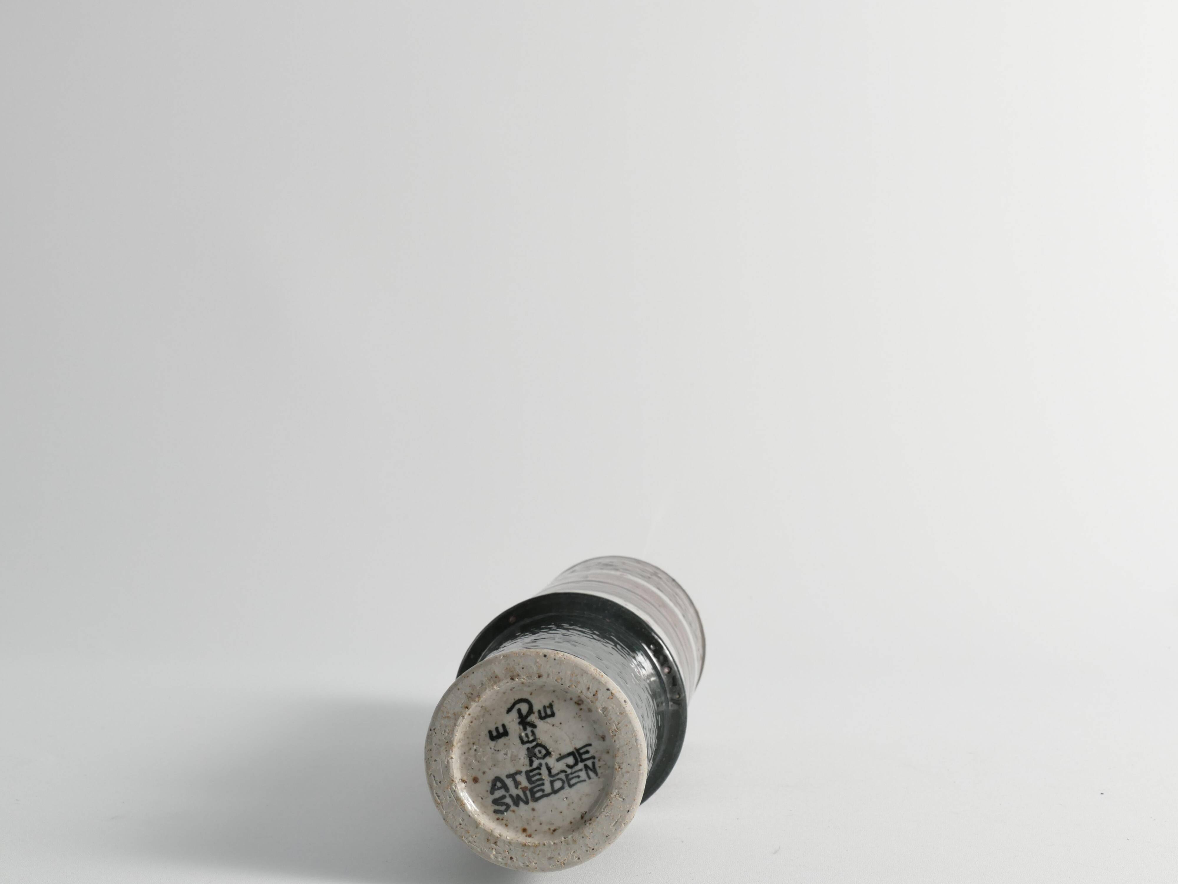 Scandinavian Modern Chamotte Stoneware Vase by Inger Persson for Rörstrand, 1960