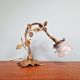 Gilt bronze table lamp, floral decoration, 1910s-20s