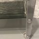 Vintage chrome and smoked grey glass trolley / dessert table circa 1970.