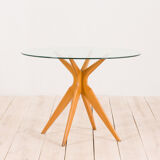 Italian round glass dining table 50s