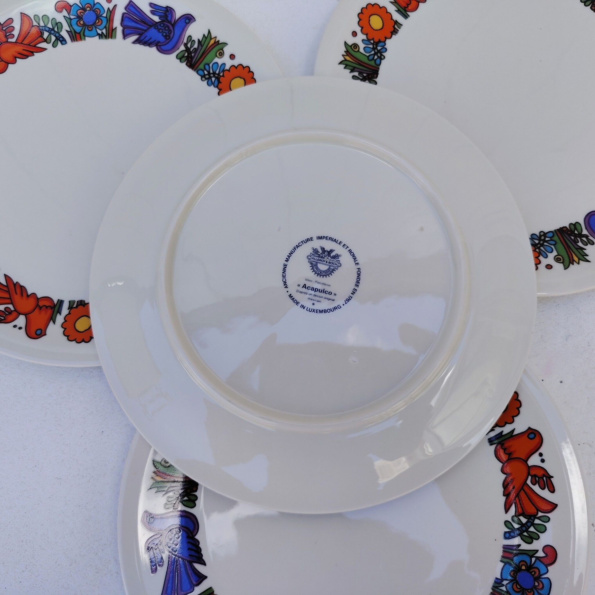 Villeroy & Boch porcelain dessert plates, Acapulco