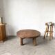Round brutalist coffee table from the 1950s.