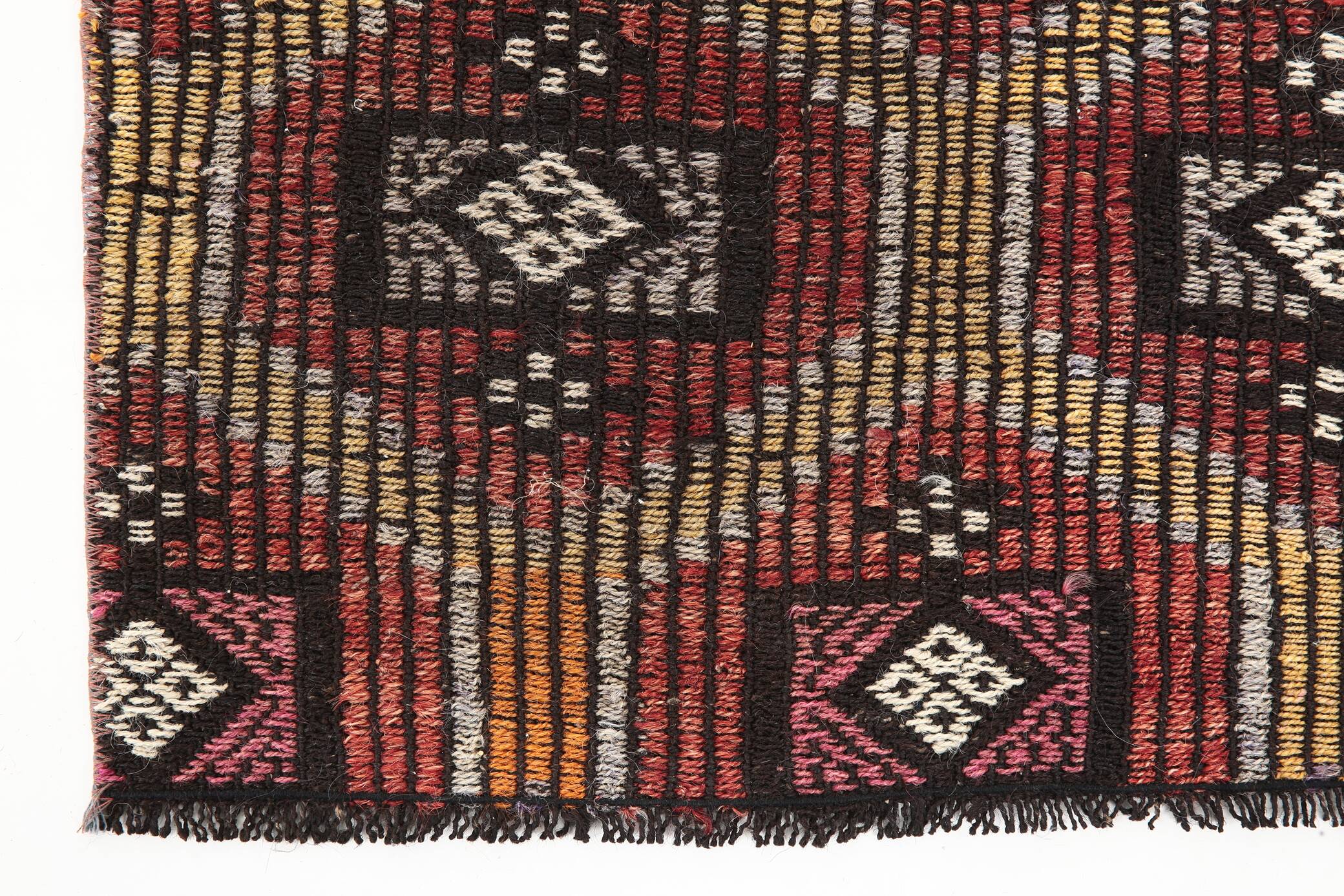 2x7 kilim handmade vintage distressed kilim runner, 61x214 cm