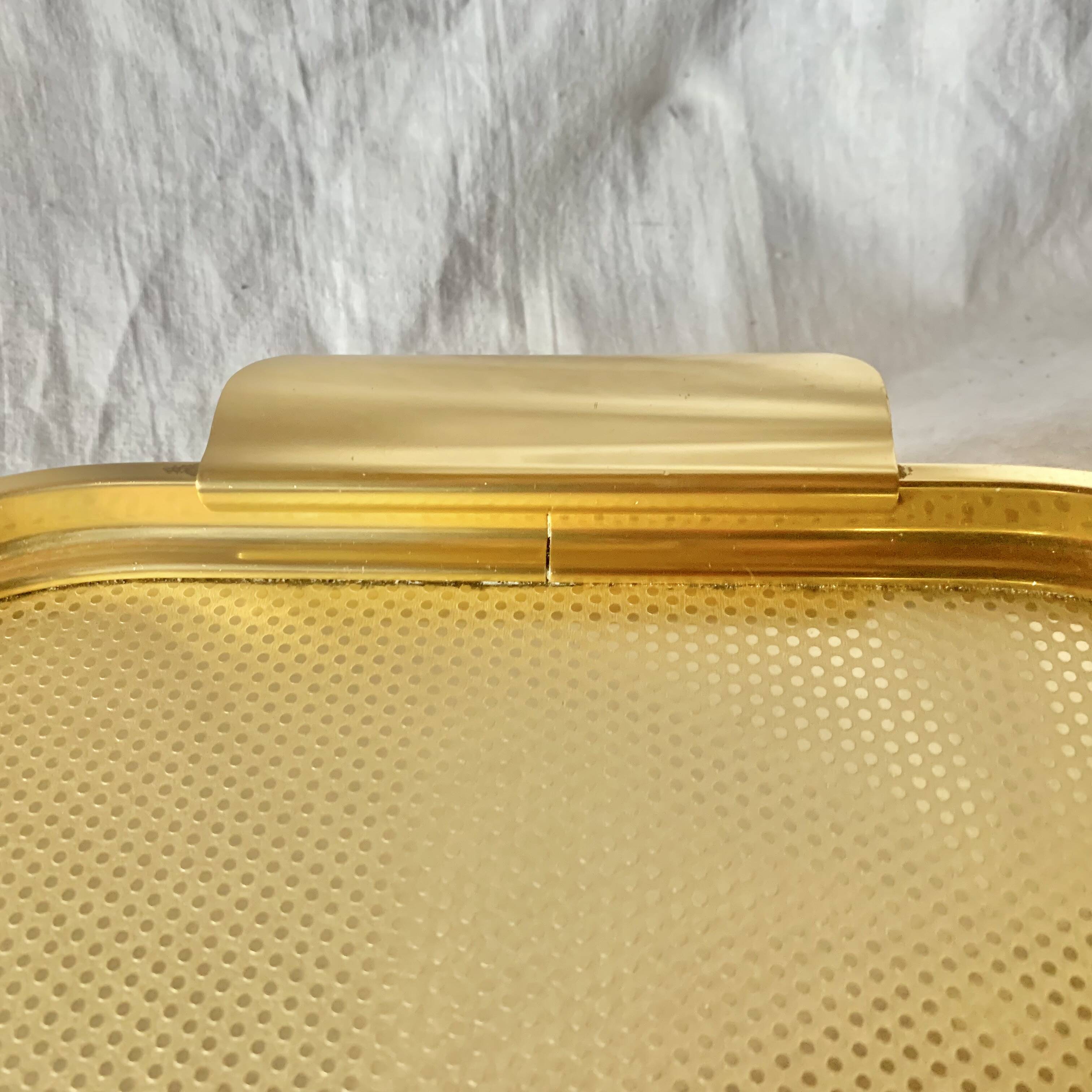 Vintage Carefree Gold Anodized Aluminum Tray - Made in England