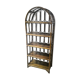 Brown rattan shelf