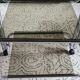 Rolling service chromed metal vintage 80s