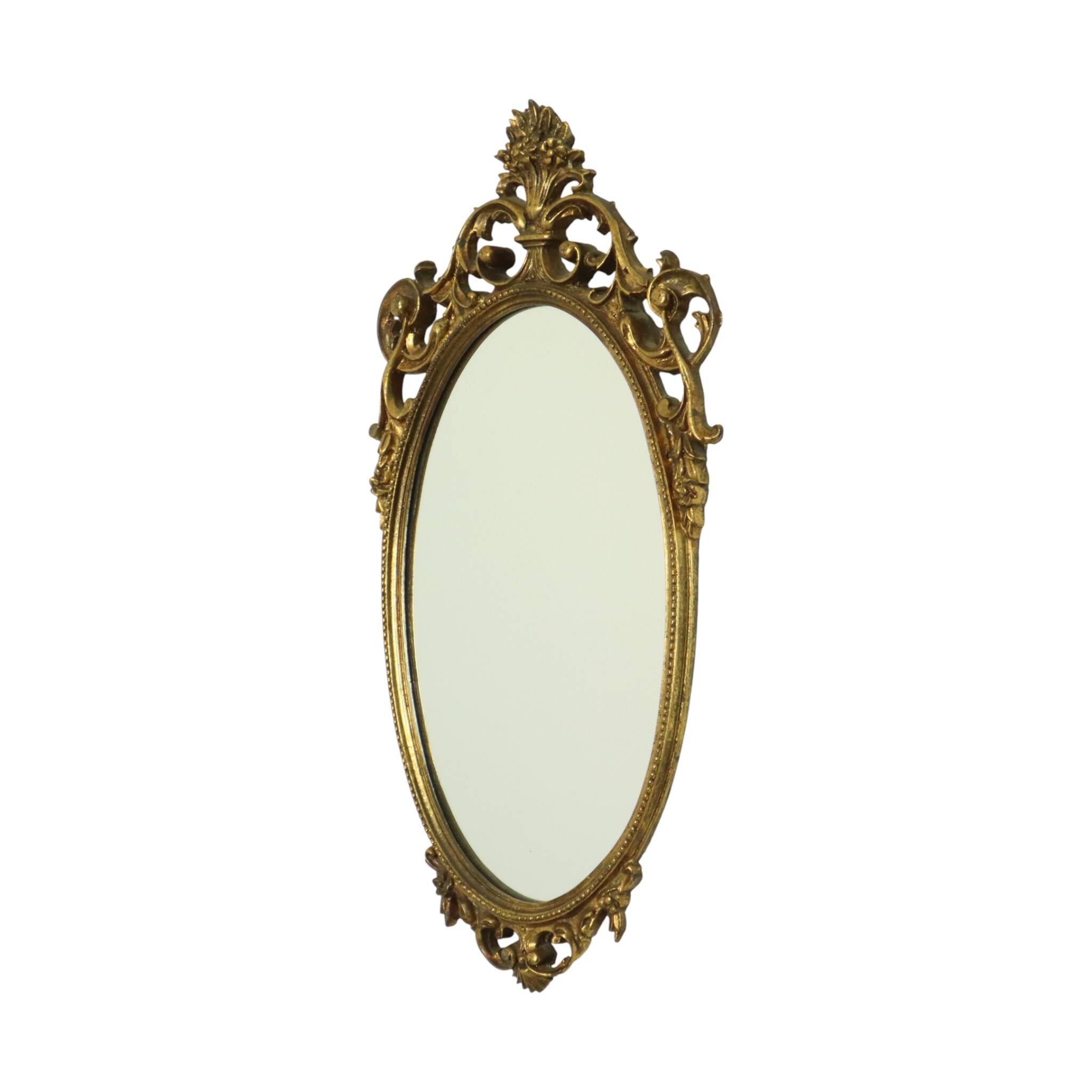 Classic French Rococo Baroque Style Mirror Gold Resin 70cm