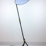 Lampadaire vintage métal noir 1950