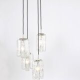 Superb cascading chandelier design in Murano glass by Kalmar, Austria, 1970s.