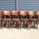 Série de 6 chaises bistrot foncées 1940