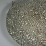 1960s 1970s Ice Glass Flush Mount from by Kaiser Leuchten Germany