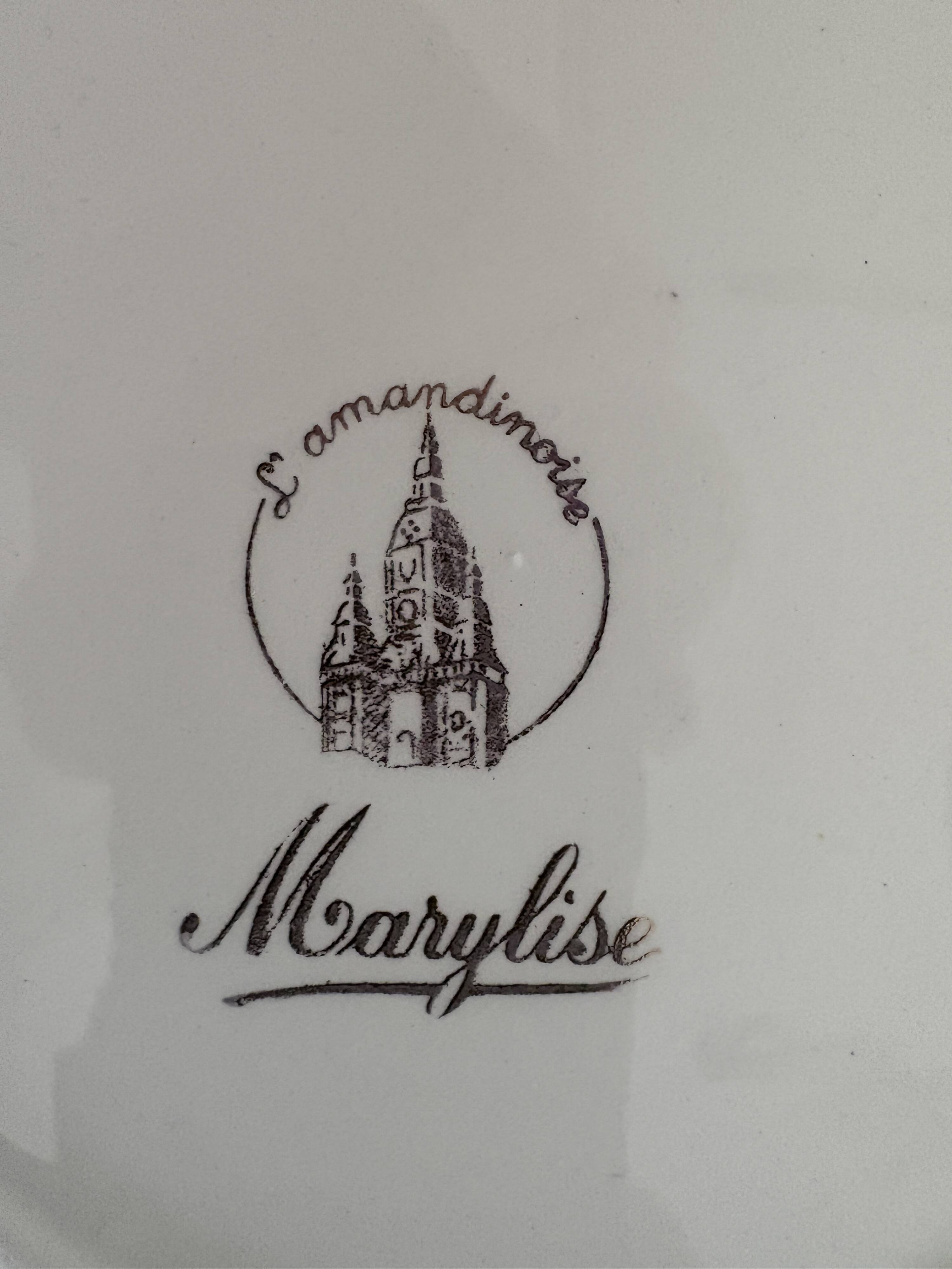 6 Amandinoise dessert plates