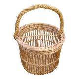 Wicker basket vintage bottle holder