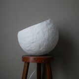 Handmade sphere lamp space age papier-mâché table lamp vintage design 70s contemporary
