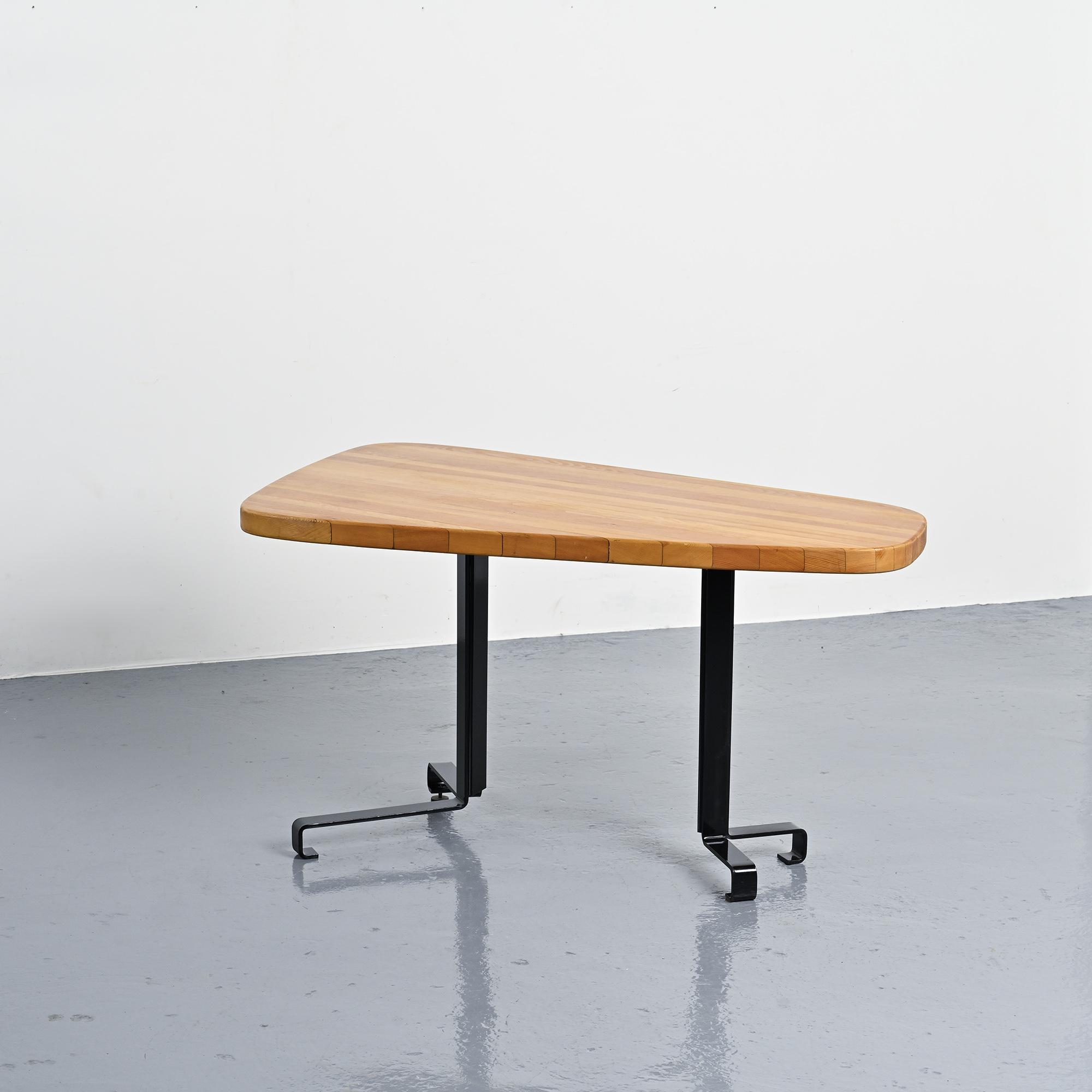 Free-form table by Charlotte Perriand, Les Arcs around 1986.