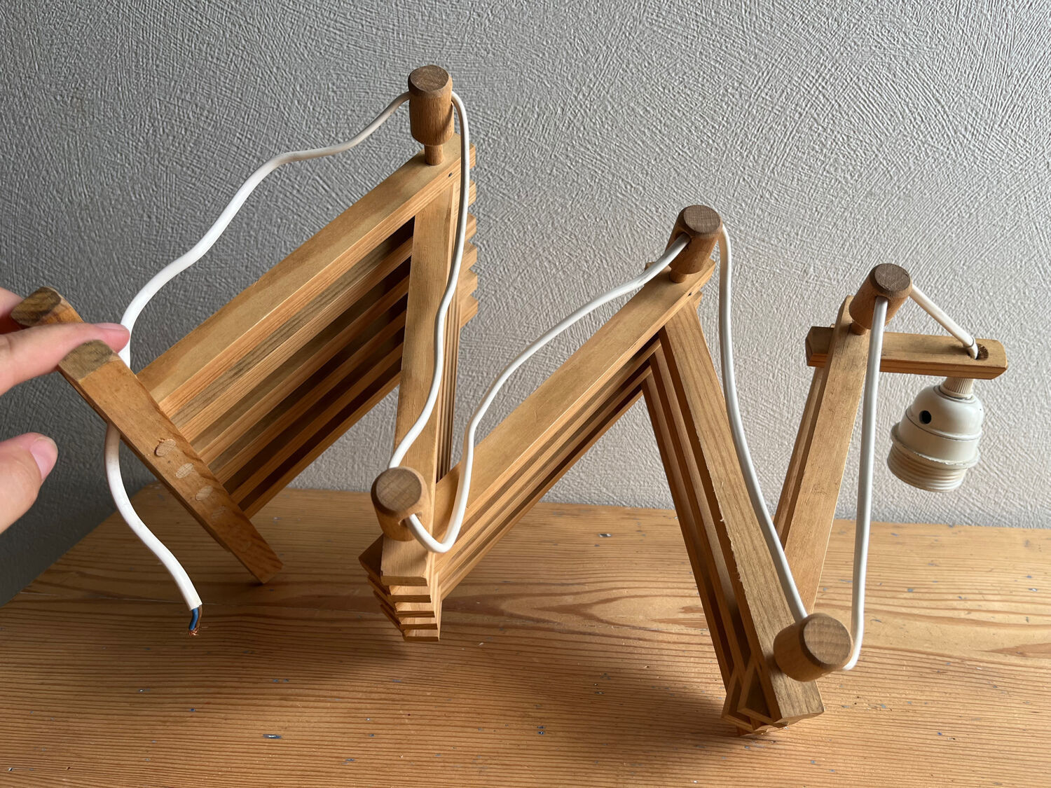Vintage Scandinavian scissors wall light