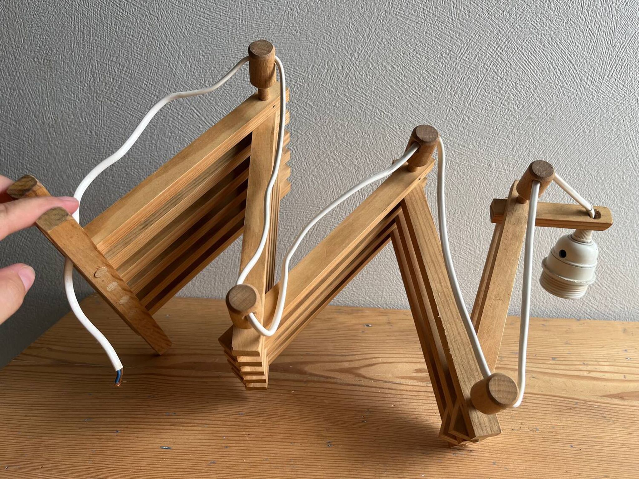 Vintage Scandinavian scissors wall light