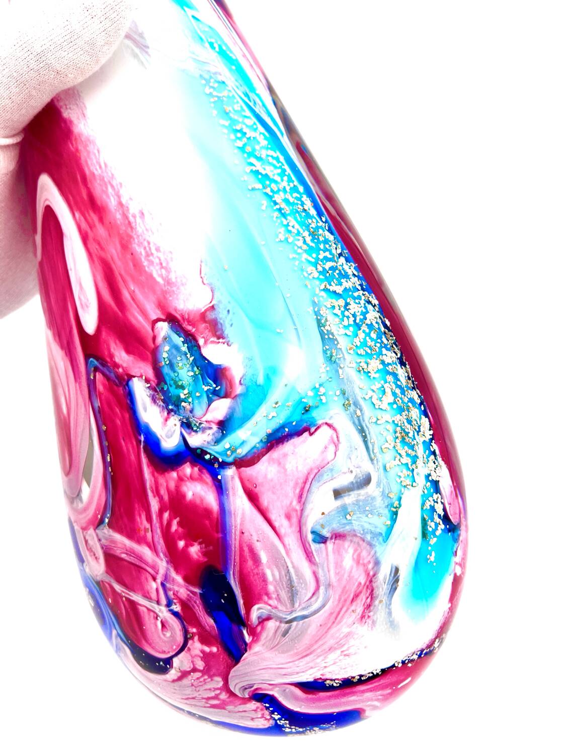 Vase Murano Sommerso OBALL -  Or - Étiqueté - H30cm - 3,5kg - Neuf