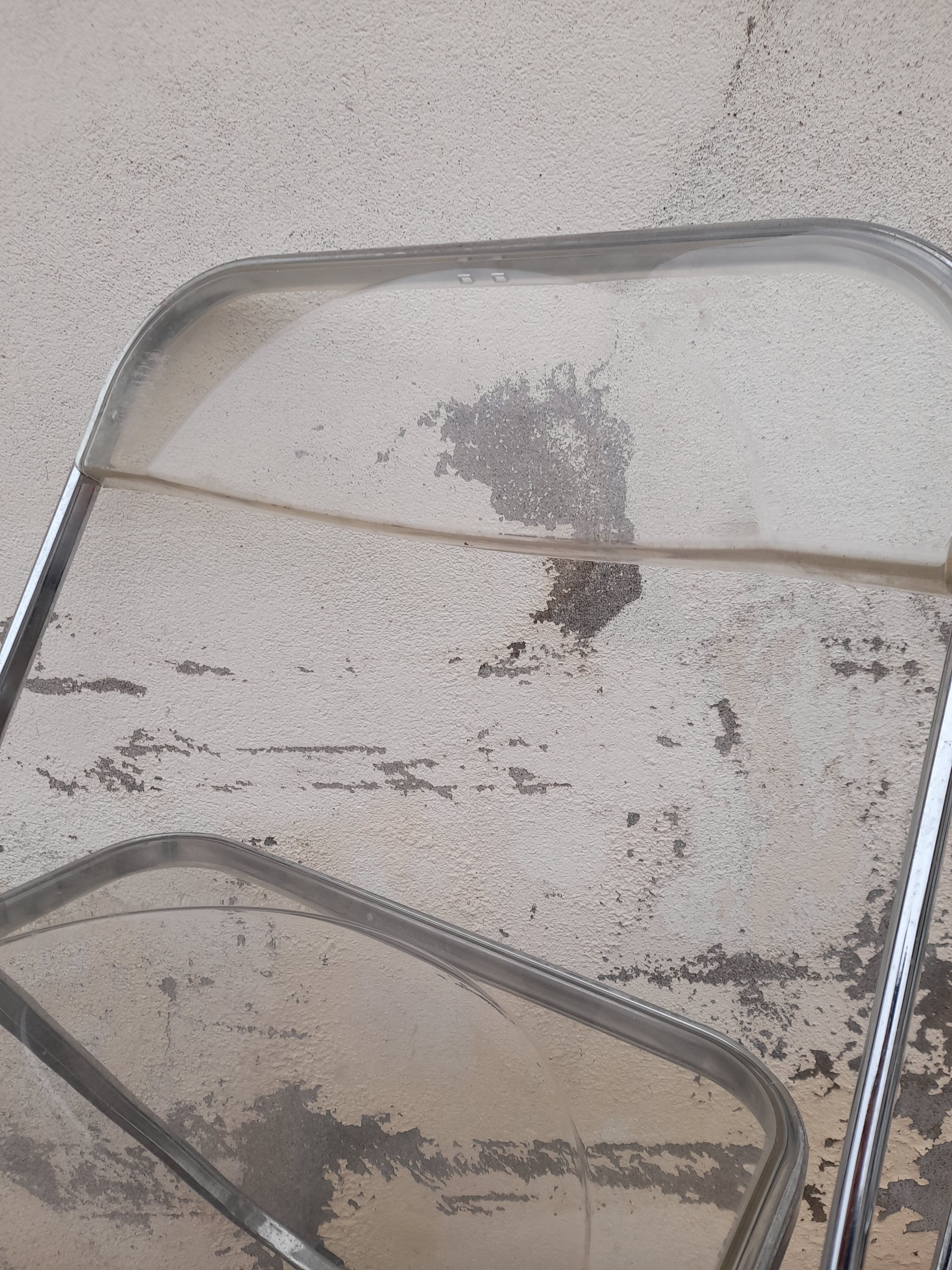 Series of 3 chairs model "plia" by Giancarlo Piretti by Castelli