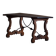 Brutalist table in antique Spanish solid oak and wrought iron, 19th century.