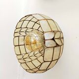 Art Deco wall lamp in mother-of-pearl wheat ear