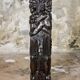 Adam and Eve wooden pedestal, religious art