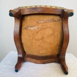 Louis XV footrest in walnut, 19th century, curved base