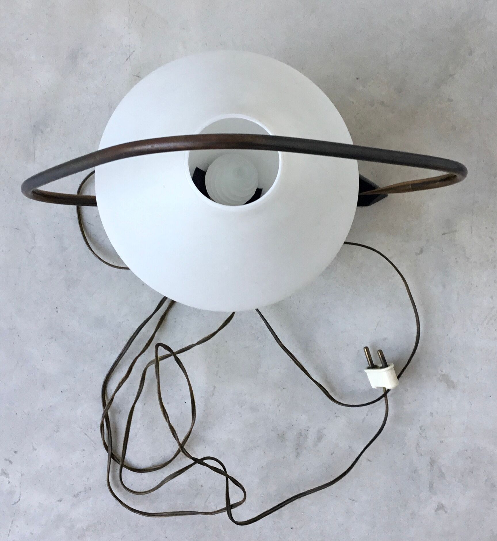 1950s opaline table lamp