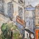 Oil by J. Pineau XX - Montmartre