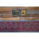1960s Purple Pink Natural Turkish Hand-Knotted Runner Rug 81x327