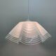 Mid-century minimalist folded glass hanging lamp, 1980’s